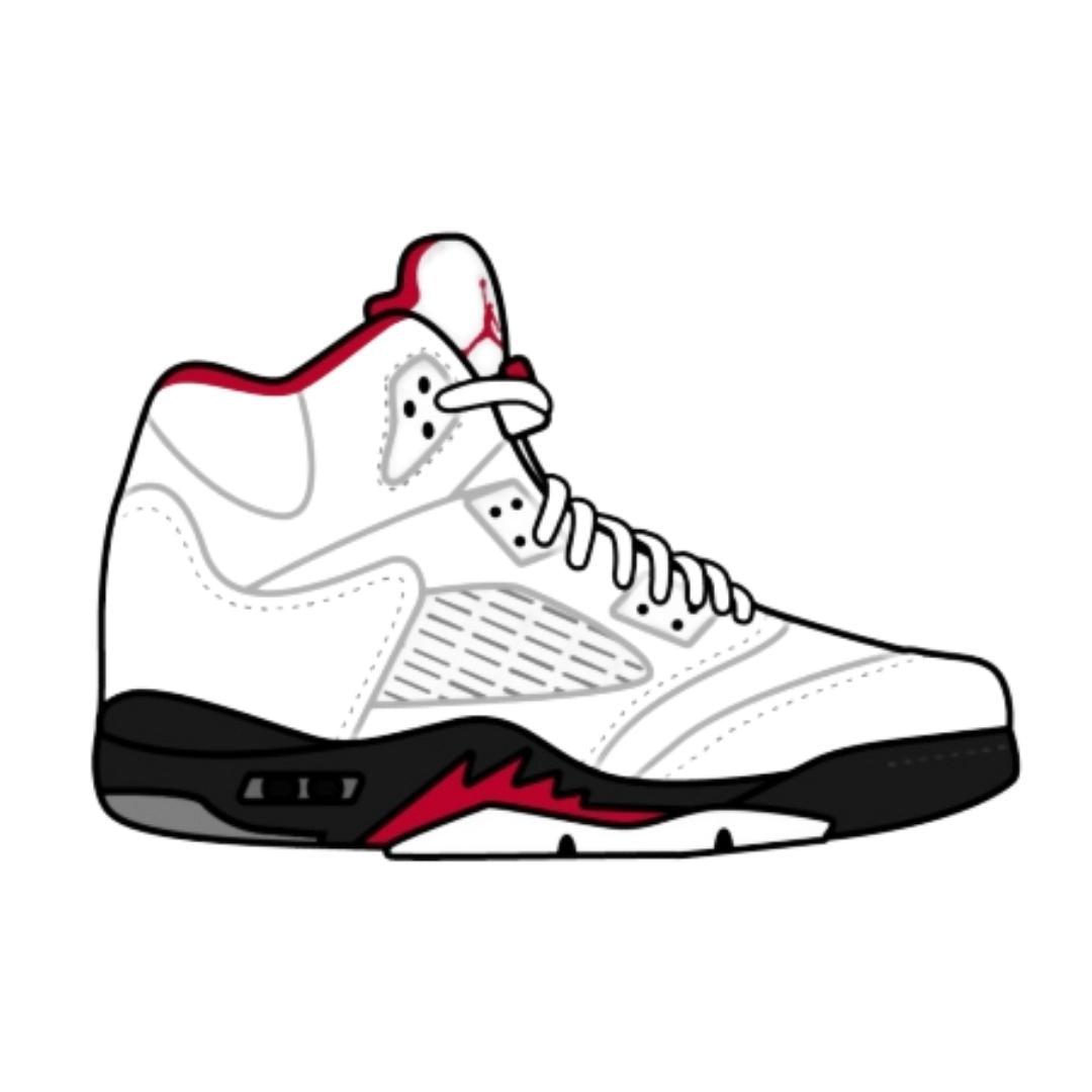 Jordan hot sale 5 drawing