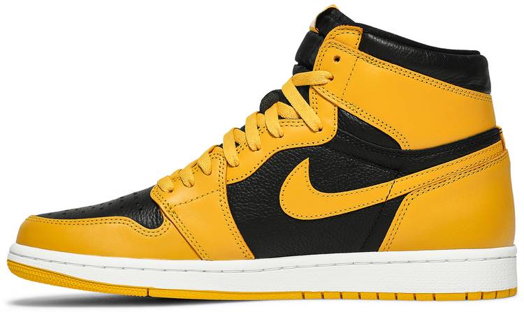 Nike air jordan retro best sale 1 black and yellow